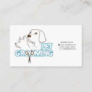 tarjeta de negocios de preparación para mascotas