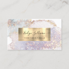 Tarjeta de negocios de Relieve metalizado de oro d