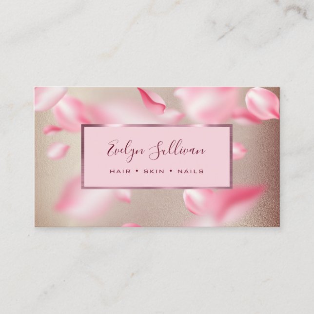 Tarjeta de negocios de Relieve metalizado Faux Pin (Anverso)