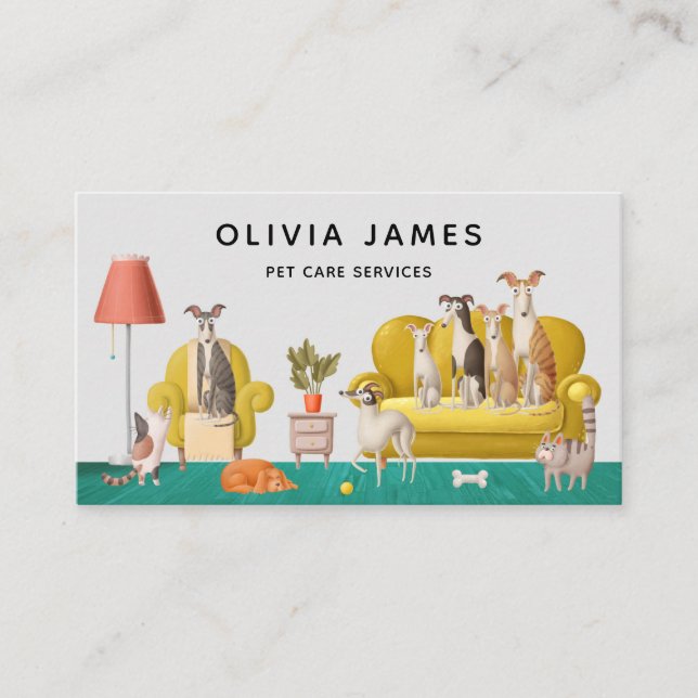 Tarjeta de negocios de servicio de cuidado de masc (Anverso)