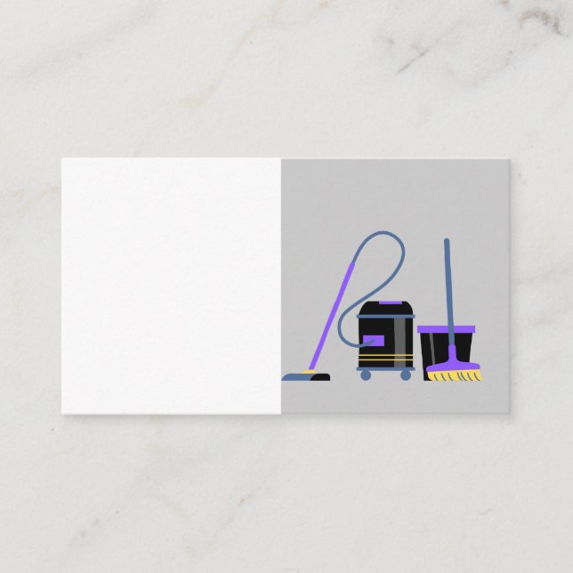tarjeta de negocios de servicios de limpieza de vi (Anverso)