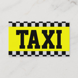 Tarjeta de negocios de taxi