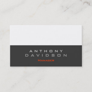 Tarjeta de negocios de trendy manager de naranja b