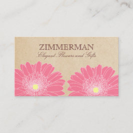 Tarjeta De Negocios Delicate Daisies, Flores Rosa