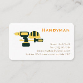 tarjeta de negocios editable de handiman services