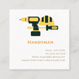 tarjeta de negocios editable de handiman services