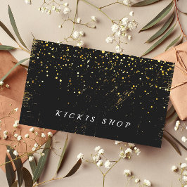 Tarjeta De Negocios Elegante De Oro Y Negro