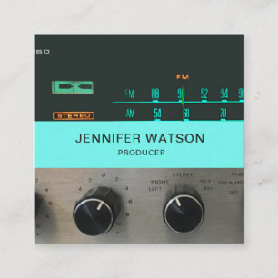 Tarjeta de negocios estéreo vintage