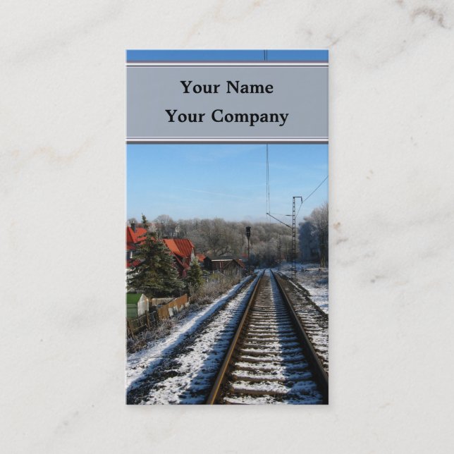 tarjeta de negocios ferroviaria de invierno (Anverso)