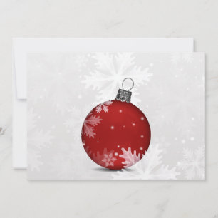 tarjeta de negocios festiva de plata roja para día