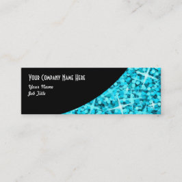 Tarjeta de negocios Glitz Blue Black Curve