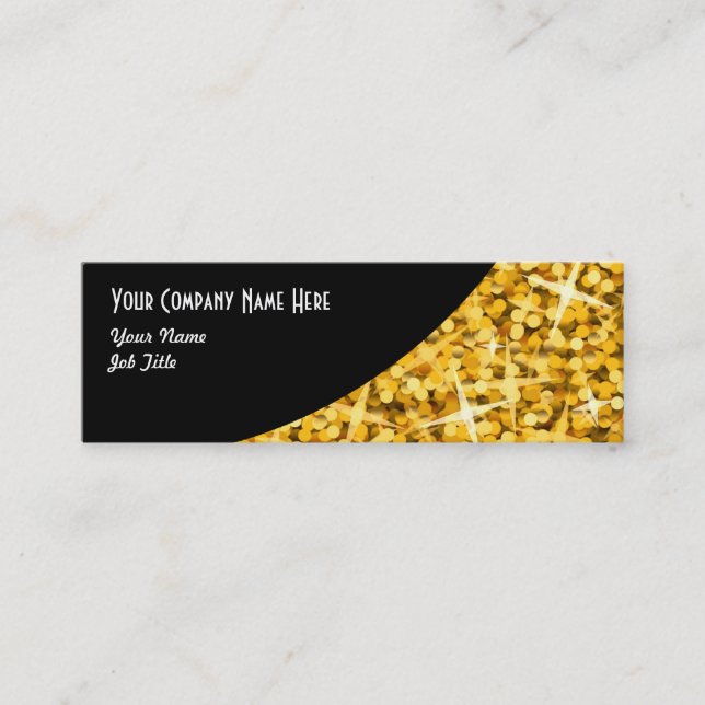 Tarjeta de negocios Glitz "Gold" Black Curve (Anverso)