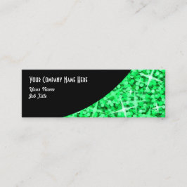 Tarjeta de negocios Glitz Green Black Curve