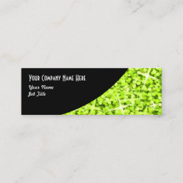 Tarjeta de negocios Glitz Lime Black Curve delgada