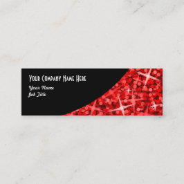 Tarjeta de negocios Glitz Red Black Curve