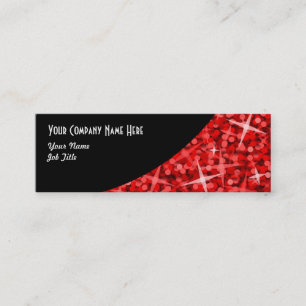 Tarjeta de negocios Glitz Red Black Curve