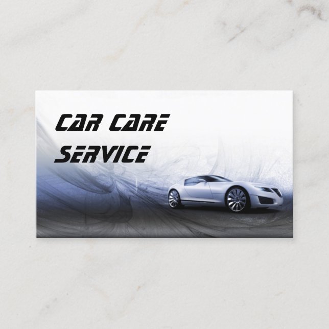 Tarjeta De Negocios Gray Car In Motion (Anverso)