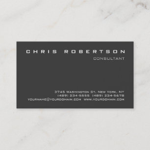 Tarjeta De Negocios Gris Moderna Y Atractiva