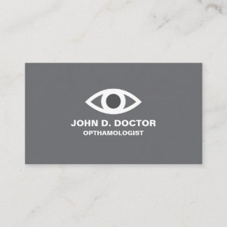 Tarjeta de negocios gris optometrista u oftometris