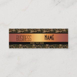 Tarjeta de Negocios Leopardo Negro Oro