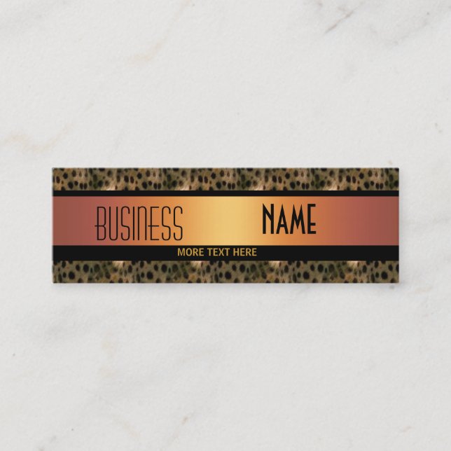 Tarjeta de Negocios Leopardo Negro Oro (Anverso)