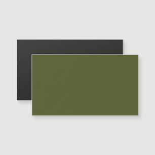 Tarjeta de negocios magnética verde militar