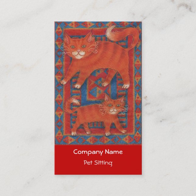 Tarjeta de negocios Mat Cats (Anverso)