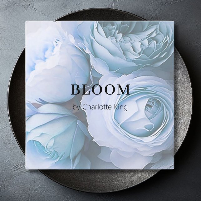 Tarjeta de negocios moderna, floral cuadrada (Modern, flower square business card)