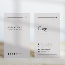 Tarjeta de negocios neutral de medios sociales mod