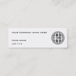 Tarjeta de negocios Orb Chrome blanco delgado