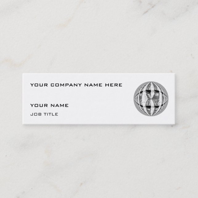 Tarjeta de negocios Orb Chrome blanco delgado (Anverso)