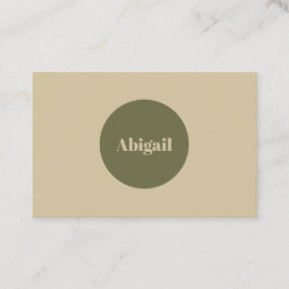 Tarjeta de negocios Ovale Olive Branch