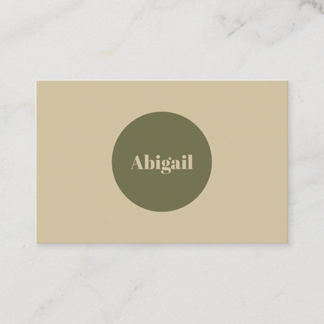 Tarjeta de negocios Ovale Olive Branch (Anverso)