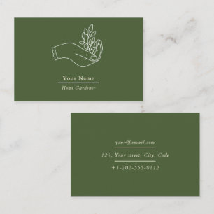 Tarjeta de negocios para plantas hortícolas casera