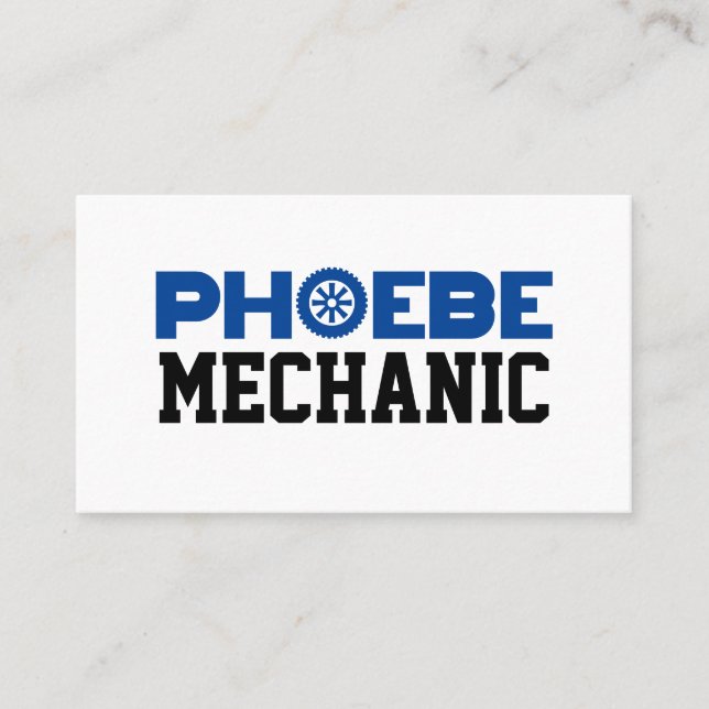 Tarjeta de Negocios Phoebe Mechanic (Anverso)