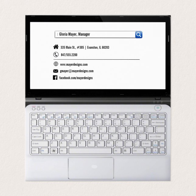 tarjeta de negocios plegada con pantalla de cuatro (Interior desplegado)