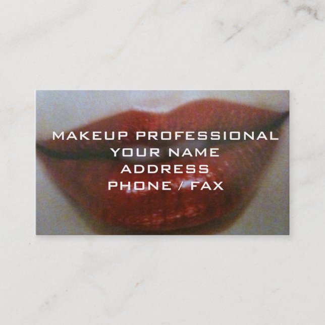 TARJETA DE NEGOCIOS PROFESIONAL DE MAKEUP (Anverso)