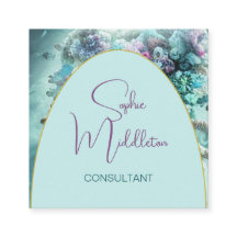 Tarjeta De Negocios QR Ocean Under Sea Coral