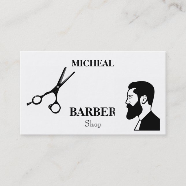 Tarjeta de negocios Razor Gold Blade Barber (Anverso)