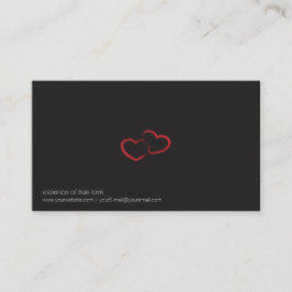 Tarjeta de negocios Red Double Heart