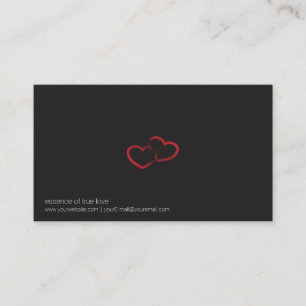 Tarjeta de negocios Red Double Heart