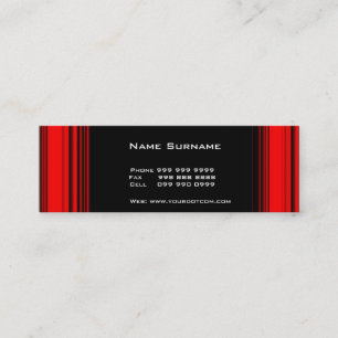Tarjeta de negocios roja negra delgada 4