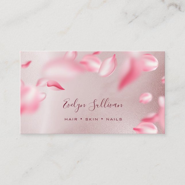 Tarjeta de negocios Rosa de Petals (Anverso)