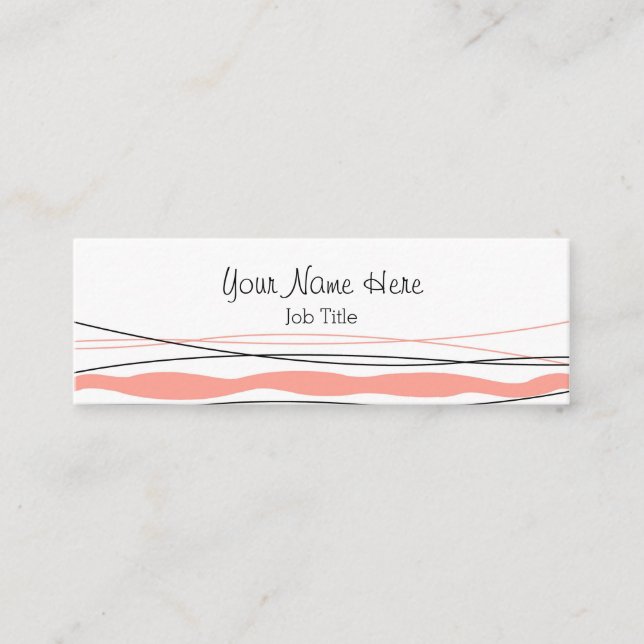 Tarjeta de negocios rosa de Stripe atlántico (Anverso)