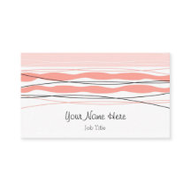 Tarjeta de negocios rosa de Stripe Atlántico