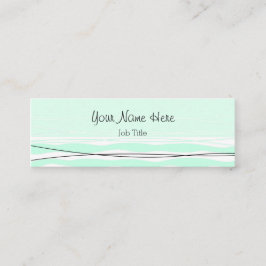 Tarjeta de negocios Skinny aqua de Atlantic Stripe