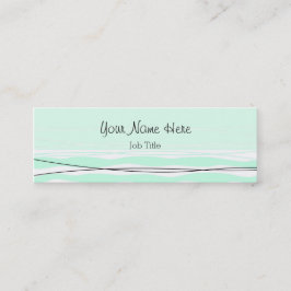 Tarjeta de negocios Skinny aqua de Atlantic Stripe