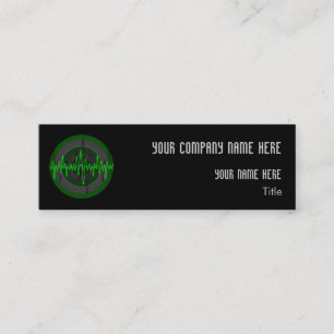 Tarjeta de negocios Sound Green Dark Round Skinny