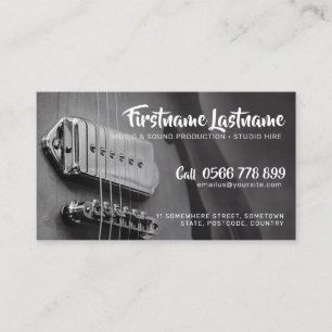 Tarjeta de negocios Strings Studio Guitar GreyAZ