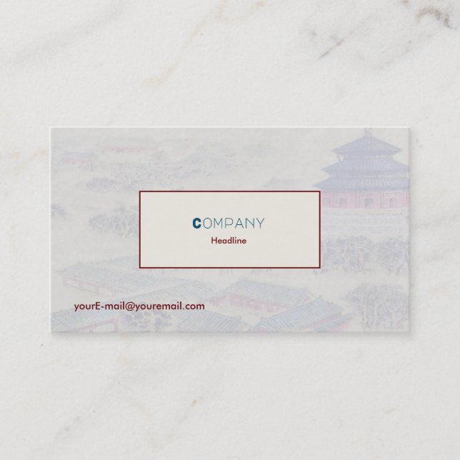 Tarjeta De Negocios Temple Of Heaven (Anverso)